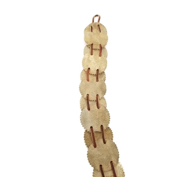 Vintage Genuine Cowhide and Leather Boho Belt - Picture 14 of 14